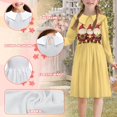 thumbnail image 6 of DISNIMO Yellow Christmas Santa Claus Dress Girls 13-14 Dresses Long Sleeve Kids Dress with Collar for Girls Casual Midi Dress Skater Dress for Girls Twirl Dress Winter Swing Dress Girls Midi Dress, 6 of 7