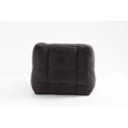 thumbnail image 6 of Modern Velvet Bean Bag Chair with Foot Stool, Soft Memory Foam Lazy Sofa Chair with Ottoman for Dorm, Bedroom, Living Room, Black, 6 of 9