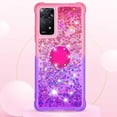 thumbnail image 3 of Phone Case for Xiaomi Redmi Note 11 Pro 5G/4G, Shiny Bling Quicksand Effect TPU Bumper Case with Four Corners Protection Cover for Redmi Note 11 Pro 5G/4G, Pink Purple, 3 of 7