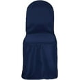 thumbnail image 3 of Your Chair Covers - Polyester Chair Cover Navy Blue for Wedding, Party, Birthday, Patio, etc., 3 of 5