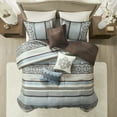 thumbnail image 4 of Home Essence Cambridge 7 Piece Jacquard Comforter Set, Blue, Cal King, 4 of 16