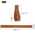 thumbnail image 2 of Uxcell 6pcs Leather Curtain Rod Holder with Screw for Home Kitchen Bedroom Dark Brown, 2 of 5