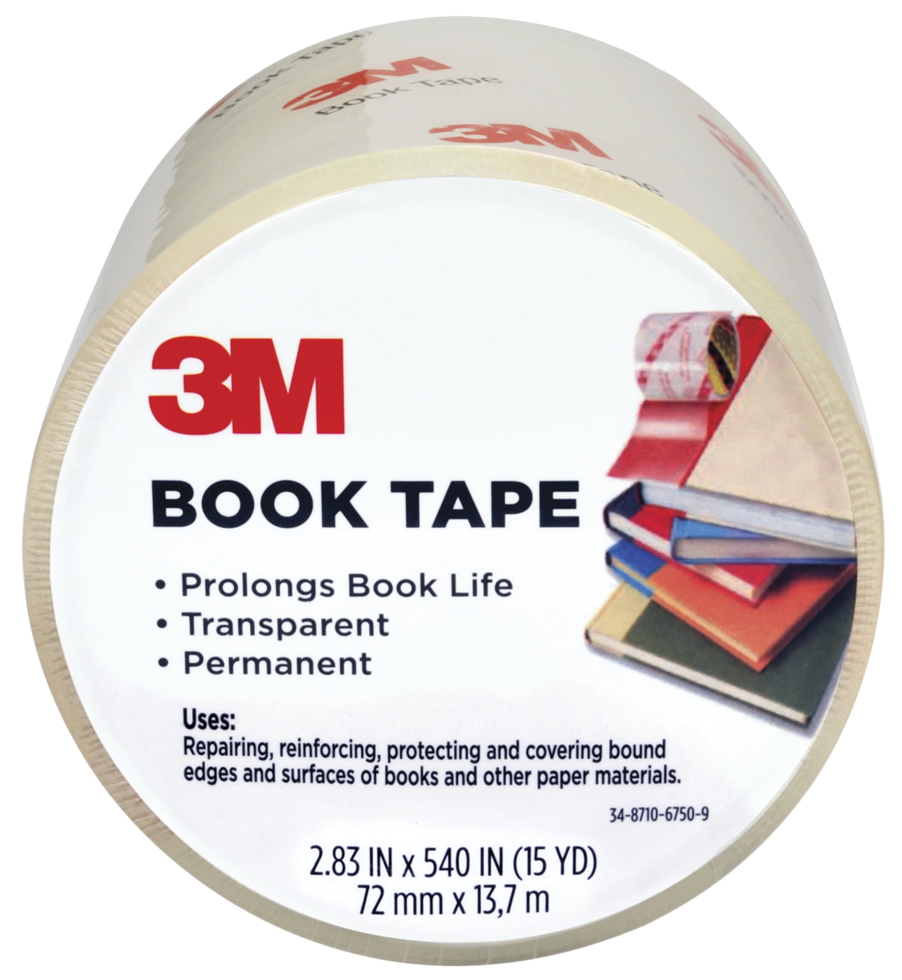 3M Economy Book Tape, 2.83 x 540 Inches, 3 Inch Core, Clear