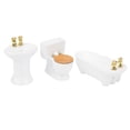 thumbnail image 3 of 1/24 Dollhouse Bathtub, Exquisite Design Concise Structure Excellent Workmanship Dollhouse Bathroom Set, For Kids Children White,Four Leaf Clover,Rose, 3 of 8