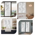 thumbnail image 7 of White Marble Window Privacy Film, Modern Geometric Abstract Minimalist Crack Static Cling UV Sun Blocking Heat Control Window Tint, Non-Adhesive One Way Windows Privacy Cover 17.7''x78.7'', 7 of 7