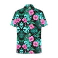 thumbnail image 4 of womens tops Women's Summer Hawaiian Shirts Floral Short Sleeve Button Down Shirts Hawaii Tropical Beach Tops Outfits spring tops for women, 4 of 6