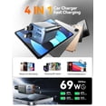 thumbnail image 4 of [Cargador de coche] Cargador de coche retráctil JOYROOM 69 W USB C gris, 4 of 9