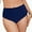 A-Dark Blue, variant on Women's High Waisted Swim Bottoms Swimsuit Full Coverage Bikini Bottoms(Black,M)