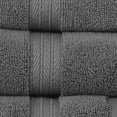 thumbnail image 5 of Home Weavers  Elegance Essentials 550GSM Cotton Zero Twist Super Absorbent Wash Cloth Set of 12 13"x13" - Dark Grey, 5 of 5
