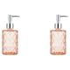 thumbnail image 3 of Injueey Dispensador de jabón manual, solución práctica y duradera para dispensar jabón, reciclable, gran capacidad, cubierta naranja y Funda naranja-plata 2Conjunto, 3 of 6