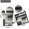 thumbnail image 6 of Black and Grey Abstract Art Artwork Kitchen Oven Mitt and Pot Holder Sets 2 Pcs for Baking, Cooking and Grilling, Heat Resistant Up To 392 °F, 6 of 7