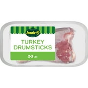 JENNIE-O Raw Turkey Drumsticks, 22g Protein per Serving, Refrigerated, 2-3 lb Plastic Tray