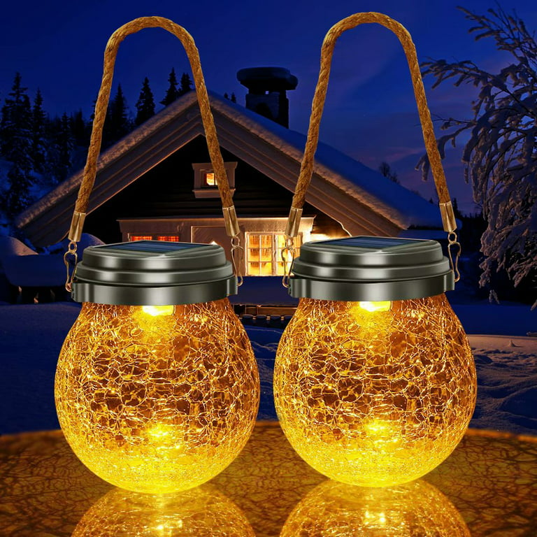  MGKZ Solar Lanterns Outdoor Waterproof Hanging Solar Lights  Color Changing & Fixed 9 Modes Flickering Flame Camping Lanterns Christmas  Decoration for Party Tent Garden Patio(2 Pack) : Tools & Home Improvement