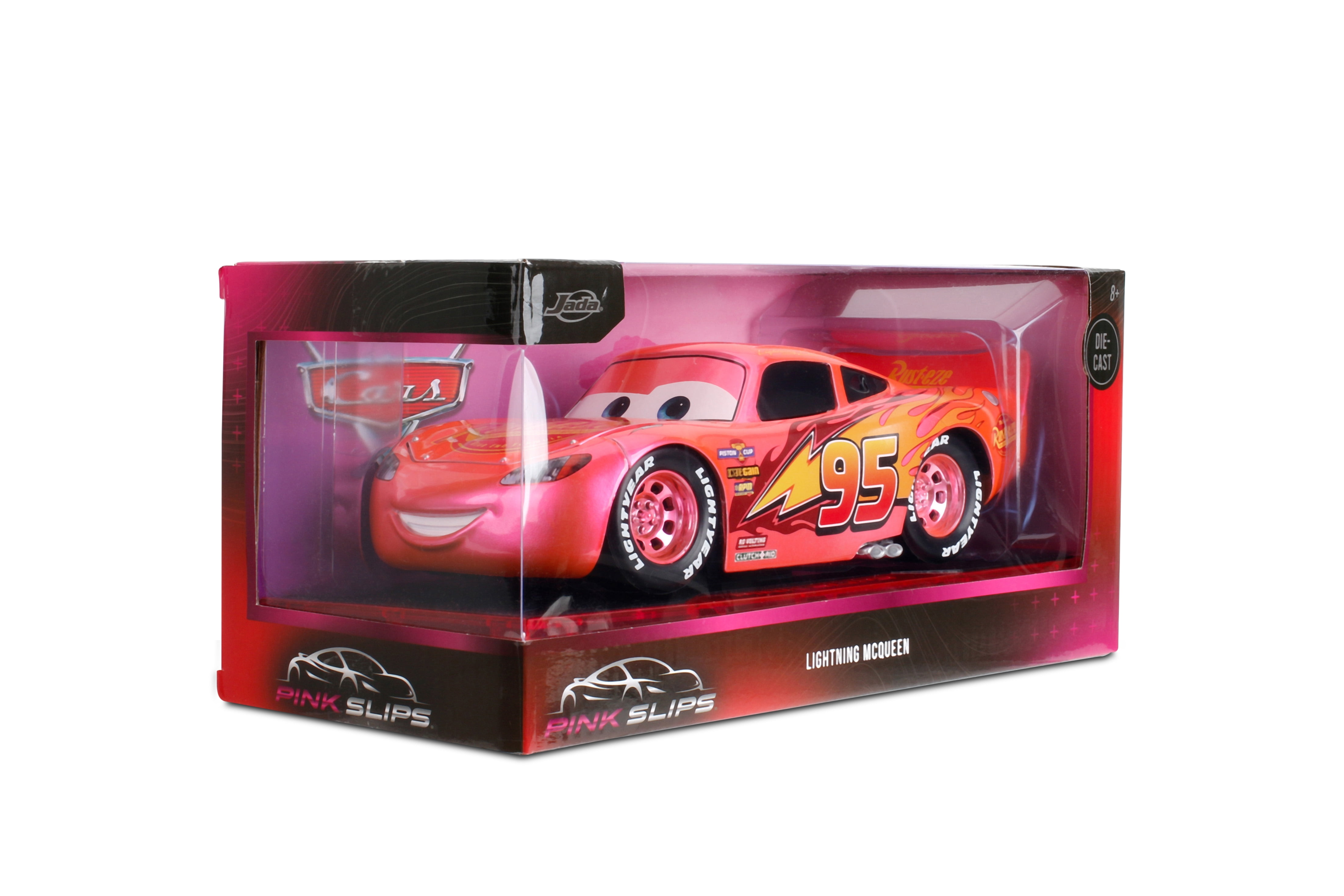 Jada Disney Pixar Cars 1:24 Pink Slips Lightning McQueen Die-cast Car, Model Vehicles(Pink)