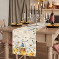 thumbnail image 2 of Table Runners 70 Inches Long Dress Scarves, White Daisy Farmhouse Coffee/Dining/Kitchen Table Decor, Holiday Table Runner, Spring Floral Elegant Pastoral Botanical Bees 13x70 Inch, 2 of 9