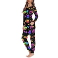 thumbnail image 2 of Suhoaziia Nightwear for Women Plus Size Aesthetic Lightweight Pajamas Sets Comfortable Fall/Winter Clothing Stretchy Warmth Polka Dots Pumpkins Daily Wear Fit Size L Ladies, 2 of 5