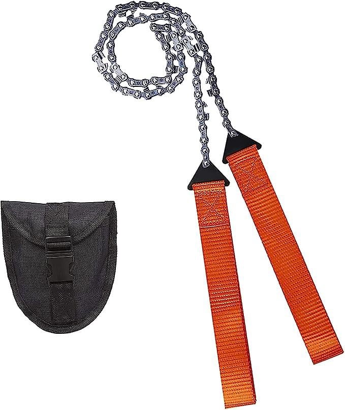 Portable Survival Chainsaw Chainsaw with Parachute Rope Handles for Camping Hiking Emergency Tool
