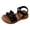 Black, variant on Tigivemen Toddler Girls Dress Sandals Summer Water Shoes for Kids Flowy Open Toe Sandal with Soft Sole Non Slip White Size 11