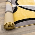 thumbnail image 5 of World Rug Gallery Modern Abstract Circles Yellow 5'3" x 7'3" Area Rug, 5 of 8