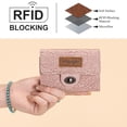 thumbnail image 7 of Wrangler Small Wallet Minimalist Trifold Women's Wallets Card Cases, Dark Pink, 7 of 7
