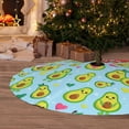 thumbnail image 6 of Rateoe Cartoon Avocado Print Christmas Tree Skirt 30" for Xmas Holiday New Year Party Circle Tree Mat Ornaments Decoration, 6 of 7