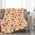 thumbnail image 3 of Fall Throw Blanket Maple Leaves Orange Autumn Harvest Fleece Fuzzy Gifts Blanket Soft Cozy Warm Flannel Plush Blanket Decor for Home Couch Sofa Bed Chair Dorm 50''''X60'''', 3 of 6