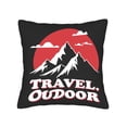 thumbnail image 4 of Set of 2 Throw Pillow Covers 18x18in - Bold Red Circle Peaks Design for Couch Bed Car - Adventure & Nature Inspired Decor, 4 of 8