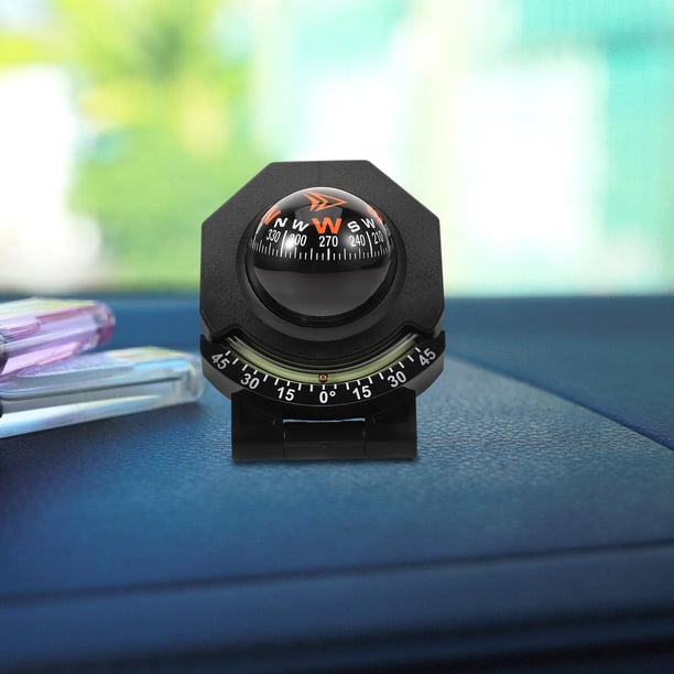 WEUVEB Brújula Para Auto Con Inclinómetro Multipropósito Para Tablero Plegable Fácil Uso