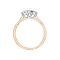 thumbnail image 2 of KATARINA Three Stone Diamond Engagement Ring in 14K Rose Gold (1/2 cttw, I-J, I1-I2) (Size-6), 2 of 3