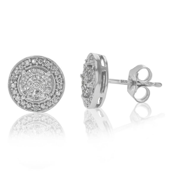 Vir Jewels 1/5 CTTW Lab Grown Diamond Composite Earrings in Sterling Silver With Push Backs For Women