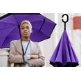 thumbnail image 4 of Mrtlloa 40/49/56 Inch Oversize Windproof Inverted Reverse Upside Down Umbrella Golf Size Rain Umbrella Double Layer C-Shaped Handle For Men Women And Kids(Purple 49 Inch), 4 of 4
