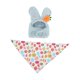 thumbnail image 5 of Conjunto de gorro con orejas de conejo y bandana con estampado de huevo para porche de Pascua, resistente para Azul, 5 of 9
