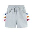 thumbnail image 1 of 2DXuixsh Toddler Boys Shorts Active Athletic Performance Basketball Shorts with Pockets Summer Shorts Drawstring Cotton Clothes Pull on Shorts Size 2-7T Light Gray Size A, 1 of 1