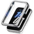 thumbnail image 3 of Estuche con incrustaciones diamantes Likrtyny para Galaxy Fit 3 SM-R390 color Plata, 3 of 9