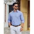 thumbnail image 3 of COOFANDY Sage Mens Dress Shirt Long Sleeve Button Up Shirts for Men Business Casual Shirts, 3 of 6