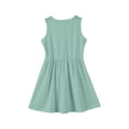 thumbnail image 4 of LTTVQM Dress for Girls Casual Solid Color Sundress Lightweight Sleeveless Midi Dress Holiday Crewneck 2026 Summer Dress Light Green 5-6 Years, 4 of 5