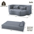 thumbnail image 5 of 2-in-1 Convertible Sofa Bed, Full Size Folding Loveseat with Soft Teddy Fabric, Space-Saving Mattress, No Assembly Required – Perfect for Small Apartments, Dorm Rooms, RVs & Gray Sofa Bed Solution, 5 of 9