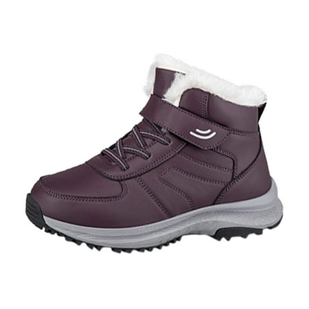 

XIAQUJ Couples Winter Warm Fashion Casual Shoes Plus Cotton Thickened Cotton Boots for Men and Women New Outdoor Couples Snow Boots Sneakers for Women 2024 Purple 8(40)