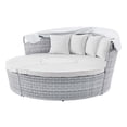 thumbnail image 5 of Lounge Daybed Sofa Bed, Grey Gray White, Rattan, Wicker, Modern Contemporary, Outdoor Patio Balcony Cafe Bistro Garden Furniture Hotel Hospitality, 5 of 9