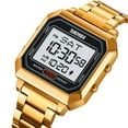 thumbnail image 3 of 2025 New Men’s Digital Watch for Men, Stainless Steel Square Watches, Mens Digital Wrist Watches Waterproof Dual Time Date Watch, 3 of 17