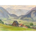 thumbnail image 2 of Otto Modersohn 24x18 Black Ornate Framed Double Matted Museum Art Print Titled: View into the Valley (Hindelang) (1934), 2 of 5