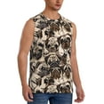 thumbnail image 2 of Haiem Men's Cute French Bulldog Print Tank Tops Summer Sleeveless Cut Off Workout T-Shirts Fitness Vest Athletic Undershirts-3X-Large, 2 of 8