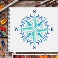 thumbnail image 6 of Compass Stencils Wall Decoration Template 11.8x11.8 inch Plastic Compass Drawing Painting Stencils Square Reusable Stencils for Painting on Wood Walls Fabric Airbrush, 6 of 7
