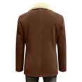 thumbnail image 5 of Men's Corduroy Blazer - Fleece-Lined Solid Color Warm Pocket Casual Suit Jacket, Camel, L, 5 of 6
