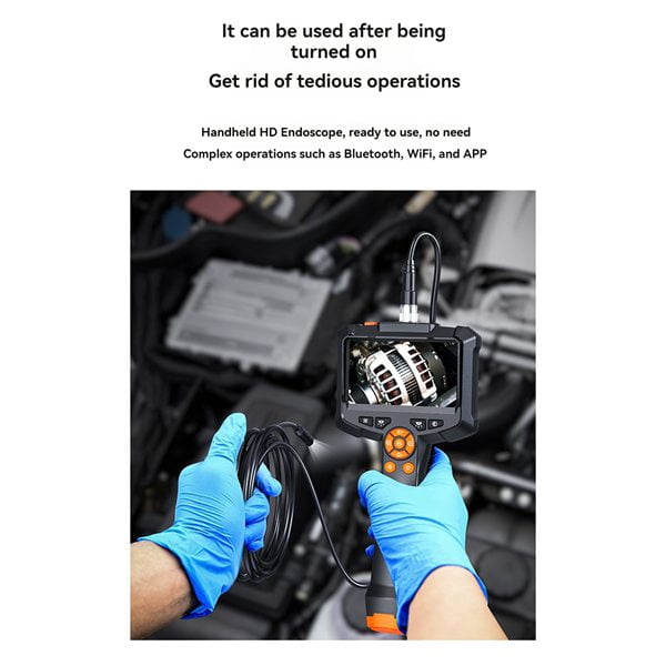 Single Lens Endoscope Inspection Camera 4.3 IPS Screen Handheld Inspection Camera 1080P 8MM Endoscope Camera with Light