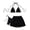 Black., variant on HBGVBA Women's Bikini Set,Beach Bathing Suits,Conservative Color Blocked Swimsuit with High Coverage