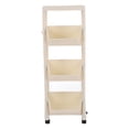 thumbnail image 2 of Rolling Utility Cart With Wheels, Mobile Rolling Storage Organizer For Office, Living Room, Kitchen, Large Capacity Movable Storage Book Shelves, Strong And Sturdy, 2 of 8