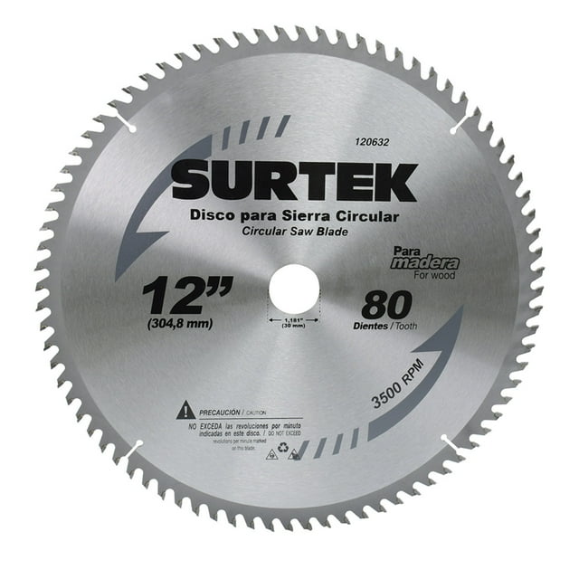 Disco Para Sierra Circular 12" 80 Dientes Surtek 120632