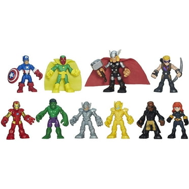 Playskool Heroes Marvel Super Hero Adventures Ultimate Super Hero Set, 10 Collectible 2.5-Inch Action Figures, Toys for Kids Ages 3 and Up