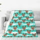 thumbnail image 1 of Fotbe Lobsters Of Turquoise Waves Manta de Franela Acolchonada con Estampado, Súper Suave y Esponjosa, Extra Grande para Sofá, Cama, Uso Todo el Año-80"x60", 1 of 7